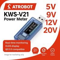 ราคา KWS V21 20 USB Power Meter มิเตอร์วัดไฟ Type C OLED รองรับ QC2 0 5V 20V แสดงอุณหภูมิ แม่นยำสูง (40769460874)