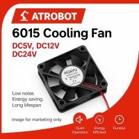 ราคา พัดลม 6015 DC Cooling Fan 60x60x15mm 12V 24V เงียบ พกพาง่าย ขาต่อ 2 3 4 pin ระบายความร้อน (42174495900)