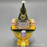 ราคา ธูปเทียนแพจิ๋ว กรวยกระทงเจิม สำหรับวางหิ้งเล็ก สินค้าไทย งานปราณีต ไหว้พระ พานบูชา พานขมา (29982031306)