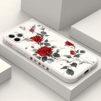 ราคา เคสโทรศัพท์สําหรับiPhone 11 Pro Max 8 7 Plus X XS XR SE 2020 2022 SE2 Graceful Roseซิลิโคน (26191533989)