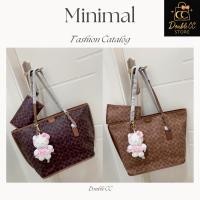 ราคา สินค้าขายดี Factory กระเป๋าทรง Tote ใบใหญ่ หนังแท้นิ่ม สะพายสะดวก สีใหม่ล่าสุด (53751114657)
