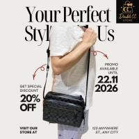 ราคา กระเป๋าสะพายข้างผู้ชาย หนังแท้พร้อมช่องซิปคู่ (43813623368)