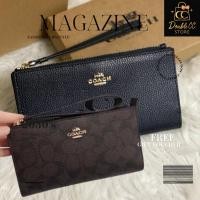 ราคา สินค้าขายดี กระเป๋าสตางค์ทรงยาวจากหนัง Pebble Leather สุดหรู (49650276619)