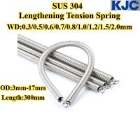 ราคา KJC YSCLH 304 สแตนเลส สปริงแรงดึงยาวพร้อมตะขอ สปริงแรงดึง WD0 3mm 2 0mm OD3mm 17mm L 300mm สปริงแรงดึง (28836670628)