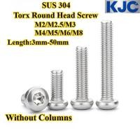 ราคา KJC MHLS SUS304 สกรูหัวกลม Torx M2 M2 5 M3 M4 M5 M6 M8 ไม่มีคอลัมน์ Torx Pan Head Anti Theft Star Shaped Bolt ความยาว 3 มม 50 มม สกรูเฟอร์นิเจอร์ (43915189958)