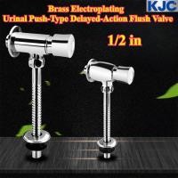 ราคา KJC HY ทองเหลืองชุบด้วยไฟฟ้า อุปกรณ์ฟลัชวาล์วแบบกดแบบแมนนวลของโถปัสสาวะ 1 2 นิ้ว วาล์วฟลัชแบบกดหน่วงเวลาแบบดัน (42568089514)