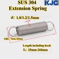 ราคา KJC TZLH 304 สแตนเลส สปริงแรงดึงพร้อมตะขอ สปริงแรงดึง WD1 0mm 1 2mm 1 5mm OD7mm 20mm L25mm 260mm สปริงแรงดึง (41867319758)