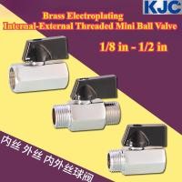 ราคา KJC HY บอลวาล์วมินิเกลียวไฟฟ้าทองเหลืองภายใน ภายนอก 1 8 นิ้ว 1 2 นิ้ว บอลวาล์วตรง (28438105471)