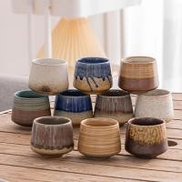 ราคา Retro Master ถ้วย Kung Fu ถ้วยชาชาชิมถ้วยเดียวสไตล์ญี่ปุ่นสโตนแวร์ Handmade ถ้วยชาเตาเผา Variable Glaze ถ้วยชา 1YF1 (27793277046)