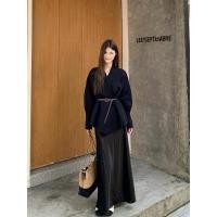 ราคา เสื้อโค้ทสเวตเตอร์ถักนิตติ้งคุณภาพสูงใหม่สำหรับผู้หญิง มาพร้อมเข็มขัดและกระโปรง (55650858783)