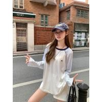 ราคา เสื้อยืดแขนยาวคอกลมแบบ Raglan สีตัดกัน เหมาะสมในฤดูร้อน ออกแบบใหม่ มีความเบาและพอดีตัว (44072676926)