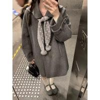 ราคา เสื้อโค้ทสำหรับฤดูหนาวของผู้หญิง ทรงยาวปานกลาง มีกระดุมสองแถว พร้อมปกและบุนวมภายใน (42522559934)