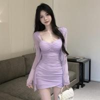 ราคา ชุดเดรสบอดี้คอนแขนยาวคอเหลี่ยมตาข่าย เซ็กซี่สำหรับงานปาร์ตี้และสวมใส่ในสถานที่พิเศษ (52250853949)