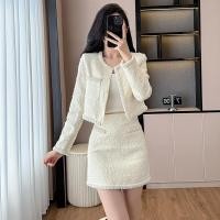 ราคา 2025 ชุดเดรสสูทสไตล์ชาแนลฤดูใบไม้ร่วงและฤดูหนาวใหม่หนัก งานฝีมือสไตล์ลูกปัดครบชุดหรูหราเบาๆและชุดสองชิ้นระดับไฮเอน (44800883905)