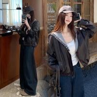 ราคา เสื้อแจ็คเก็ตหนังคอปกสีกรมท่า พลัสไซส์ สไตล์เกาหลี เหมาะสำหรับฤดูใบไม้ร่วง (28642645445)