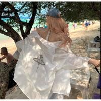 ราคา เสื้อกันแดดแขนยาวบางผู้หญิงหลวมด้านบนเสื้อฤดูร้อนคลุม (52250853989)