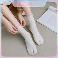 ราคา ประณีต 1 คู่ใหม่คุณภาพสูงหวีผ้าฝ้ายแยกถุงเท้านิ้วเท้า ไม่จํากัดเพศ ที่เรียบง่ายสบายสองถุงเท้าลงฮาราจูกุผู้ชายถุงเท้าทาบิของผู้หญิง ไทย (26235087538)