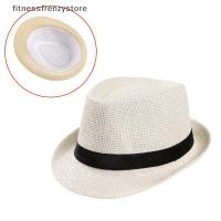 ราคา Exquisite Unisex หมวกผู ้ ชายผู ้ หญิง Fedora Trilby หมวกฟางปีกกว ้ าง Beach Sun Gentleman Adlut th (29952491437)