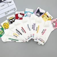 ราคา ประณีต Miniso Sanrio ถุงเท้าผ้าฝ้ายอะนิเมะ Kawaii สาวถุงเท้ากีฬา Hello Kitty Kuromi Cinnamoroll Melody กีฬา Breathable ผู้หญิงถุงเท้า th (29119075591)