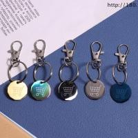ราคา fitnessfrenzystore 1PC DIY อุปกรณ์เสริมรถเข็น Token จี้พวงกุญแจเหรียญโลหะช้อปปิ้งขนาดเล็กพวงกุญแจสแตนเลส TH (49550203967)