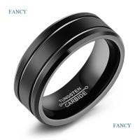 ราคา Fancy แหวนทังสเตน สีดํา แฟชั่น สําหรับผู้ชาย งานแต่งงาน (16557115459)