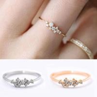 ราคา แหวนเงินประดับเพชร Cubic Zirconia เครื่องประดับสตรี (2734306919)