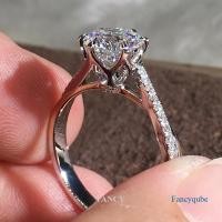 ราคา Fancyqube 925 เงินเกล็ดหิมะแหวนผู้หญิงเพทายสุภาพสตรีแหวนหมั้นเครื่องประดับแฟชั่น (41206416379)