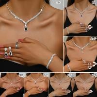 ราคา ชุดเครื่องประดับผู้หญิง พลอยเทียม สร้อยคอต่างหูต่างหูสร้อยข้อมือแหวนเครื่องประดับชุดแต่งงาน (28922369302)