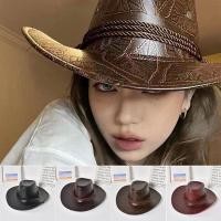 ราคา หมวกคาวบอยคอสเพลย์เครื่องแต่งกาย Prop West หมวกคาวบอยหนัง Unisex ฮาโลวีน Carnival Party Props เครื่องแต่งกายอุปกรณ์เสริม (27536518465)