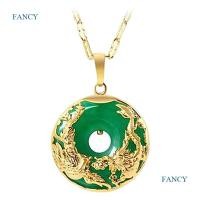ราคา Fancy สร้อยคอแฟชั่น จี้หยก รูปมังกร และนกฟินิกซ์ สีทอง (21304551130)