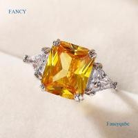ราคา Fancy แหวนเพทาย ทรงเรขาคณิต สีเหลือง สีเงิน เครื่องประดับ สําหรับผู้หญิง งานปาร์ตี้ (18137604063)