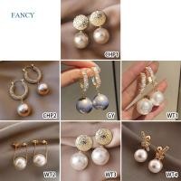 ราคา Fancy ใหม่ แฟชั่นเกาหลี ขนาดใหญ่ สีขาว มุก ต่างหูหยด สําหรับผู้หญิง โบฮีเมียน ทอง กลม มุก ต่างหูแต่งงาน (16630173495)