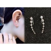 ราคา ต่างหูสตรีแบบติดหูชุบทอง 18 k gp สีเงินและสีทอง 1 คู่ (2734305878)