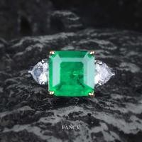 ราคา แหวนเจ้าหญิงสแควร์ เพชรสังเคราะห์ Columbia Emerald สำหรับผู้หญิง (42556416873)