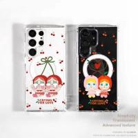 ราคา SAMSUNG สําหรับsamsung S25 Ultra S24 Ultra S24 Fe POP MART Crybaby Twins Cherry Loveแม่เหล็กอะคริลิคสําหรับSamsung S25 S24 S24 Plus S25 S23U S22 Ultra S22 S23FEกันกระแทก (28930223913)