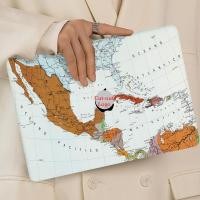 ราคา เคสแล็ปท็อป แบบใส พิมพ์ลายแผนที่โลก สําหรับ MacBook Air Pro 13 นิ้ว 14 นิ้ว 15 16 นิ้ว M1 M2 M3 (18687467611)
