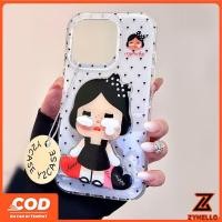 ราคา เข้ากันได้กับ iPhone 17 Pro Max iPhone 16 Pro Max iPhone 16E iPhone 15 Pro Max iPhone 13 Pro Max iPhone 11 iPhone7P iPhone 8P น่ารัก Polka Dot Crying Baby Mirror Holder IMD Shockpro (43174054235)