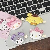 ราคา KAN เครื่องประดับผมแบบHairpinลายSanrio Hello Kitty My Melody Kuromi มีหินไพลินฝัง พร้อมคลิปก้างปลา สไตล์การ์ตูน ของขวัญสำหรับเด็กสาว (47201297232)