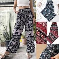 ราคา ราคาโรงงาน กางเกงช้าง ขาจั๊ม ขาปล่อย กางเกงลายช้าง เนื้อผ้านุ่มลื่นใส่สบาย กางเกงเอวยางยืดมีเชือก (23140710774)