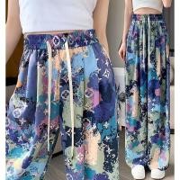 ราคา คุณภาพดีเกินราคา กางเกงขากว้าง เอวสูง สวมใส่สบาย ทรงหลวม เสื้อผ้าแฟชั่นผู้หญิง ผ้าฮานาโกะ ไม่มีกระเป๋า เอวยางยืด เหม (23347761698)