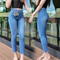 ราคา พร้อมส่ง กางเกงยีนส์กระบอกเล็ก ผ้ายืด เอวสูง ขากระบอกผ้ายืดเก็บทรง ดีเวอร์ จัดส่งในไทย (40000603187)