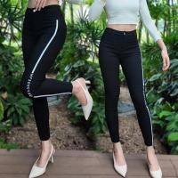 ราคา กางเกงยีนส์ผู้หญิง เอวสูง ทรงเดฟยืด สีดำ ใส่ทำงาน (29513970842)