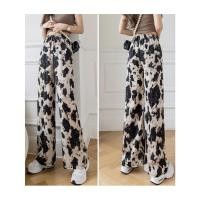 ราคา แฟชั่น กางเกงขายาว ผู้หญิง ผ้านิ่มใส่สบาย กางเกงผ้าร่มขากระบอกเอวสูง ไม่มีกระเป๋า เอวยางยืด เหมาะสำหรับผู้หญิงทุกรูปร่ (25278026416)
