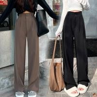 ราคา กางเกงแฟชั่นขายาวกางเกง ทรงกระบอกใหญ่ เอวสูง ผู้หญิง (13877117519)