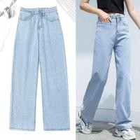 ราคา กางเกงยีนส์ เอวสูง สไตล์เกาหลี แนววินเทจ เท้ากว้าง กางเกงยีนส์ขายาว สวยๆเก๋ๆ (8514541051)