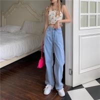 ราคา กางเกงยีนส์ เอวสูง ทรงขาบาน ดูผอมเพียว แฟชั่น สไตล์เกาหลี กางเกงยีนส์สีทึบกางเกงยีนส์ลำลองผู้หญิง (8114099419)