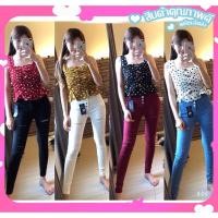 ราคา ผ้ายืดหยุ่น กางเกงยีนส์แฟชั่นยางยืด กางเกงขายาว สกินนี่ เดฟ ส่วน ฟอกสนิมสีสวยแต่งขาดเกร๋ๆ ผ้าดีกระชับหุ่นทรงสวยเอว (19324289512)