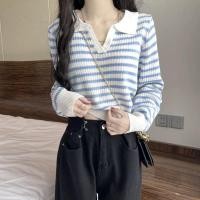 ราคา เสื้อไหมพรมแขนยาว 5สี พร้อมส่ง เสื้อไหมพรมคอปกแขนยาว สไตล์ญี่ปุ่น สวมใส่สบาย (29122605436)