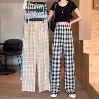 ราคา กางเกงขายาวลายสก็อตผ้านุ่ม ใส่สบาย ซักแห้งไว เอว 22 34 นิ้ว ยาว 90 CM (22757763939)