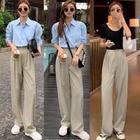 ราคา 9023 กางเกงทรงขาบานผ้าเปเป้ ซิปหน้า กระดุม2เม็ด ใส่ทำงาน รับประกันคุณภาพ (16503421096)